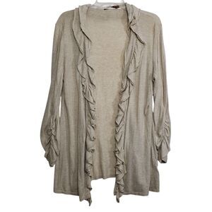 Beautiful Belldini Ruffled Cardigan, Size XL